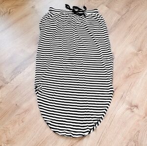 Striped Black and White Women's Skirt